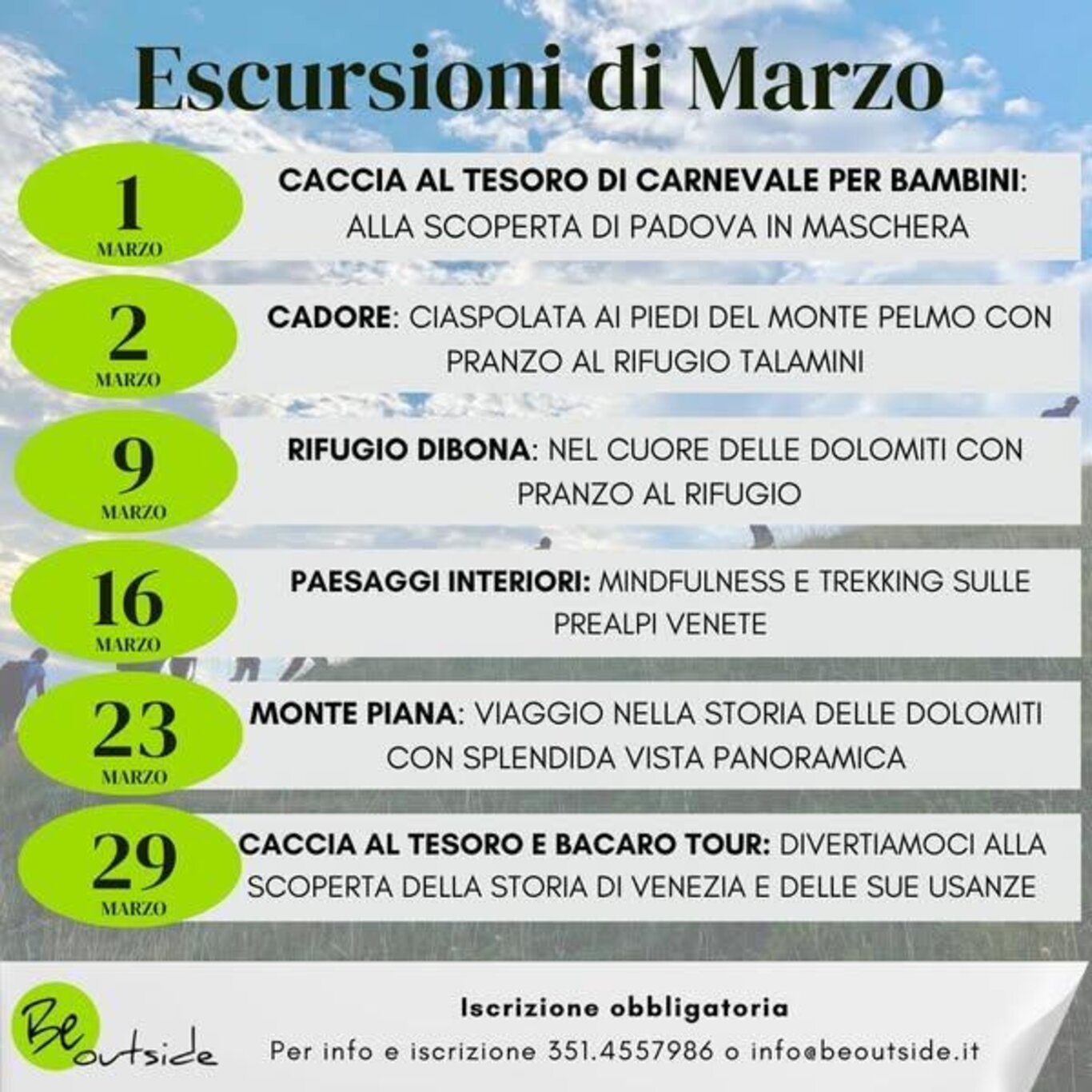 Escursioni marzo